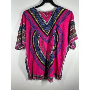 Advance Apparels Women's Pink Heart Dashiki Tunic Top Free Size Made in India